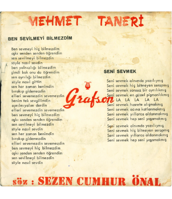 MEHMET TANERİ | BEN SEVİLMEYİ BİLMEZDİM - SENİ SEVMEK