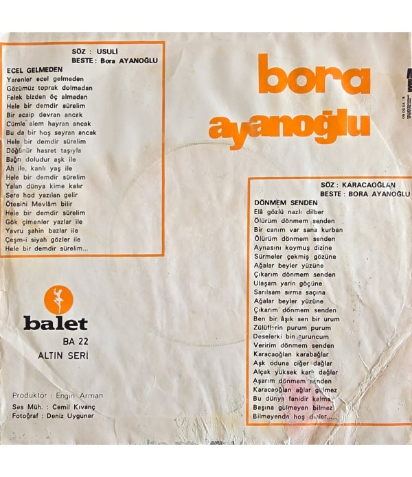 BORA AYANOĞLU | ECEL GELMEDEN - DÖNMEM SENDEN